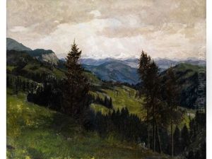 Blick Vom Wendelstein Auf Die Tauern Von Einer Anhohe Uber Die Taler Hinweg