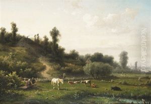 Evening At The Pasture by Claus Hendrik Meiners