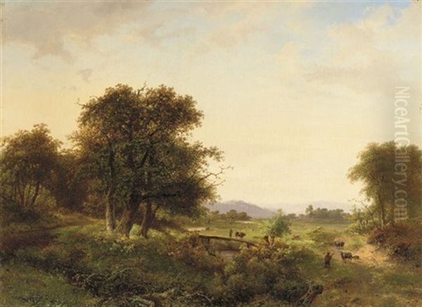 A Wooded Landscape With Figures - view 1