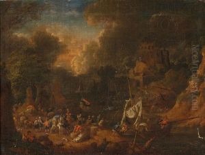 Hafenszene by Jan-Baptiste van der Meiren