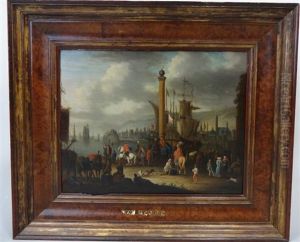 Vue D"un Port Mediterraneen by Jan-Baptiste van der Meiren