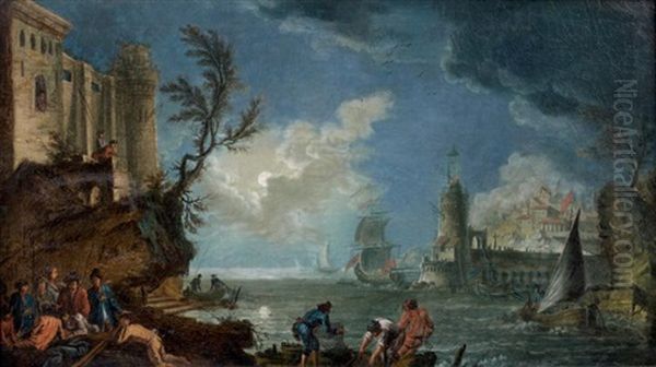 Scene De Port Nocturne - view 1