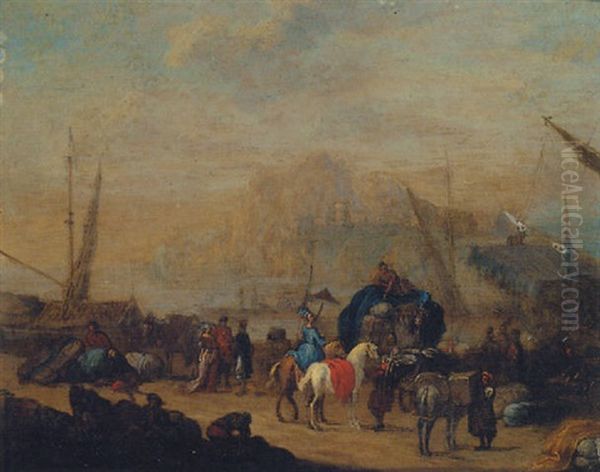 Merchants At A Mediterranean Port - view 1