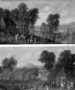 Cavalier A L'entree D'un Village Fluvial