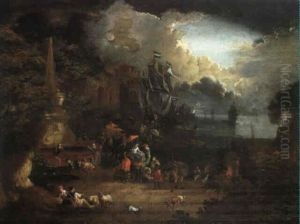 Hafenszene by Jan-Baptiste van der Meiren