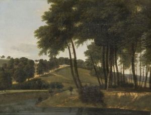 Paysage A L'etang by Jean-Victor Bertin