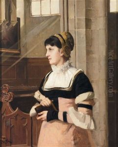 Gretchen Beim Kirchgang by Ernst Meisel
