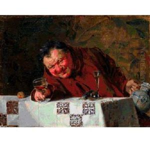 Monch Beim Wein by Ernst Meisel