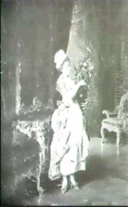 Kammerzofe Ordnet Einen Blumenstrauss Kammerzofe Ordnet Einen Blumenstrauss