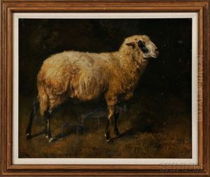 Portrait Of A Sheep by Adolf Ernst Meissner