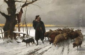 Am Wegeskreuz by Adolf Ernst Meissner