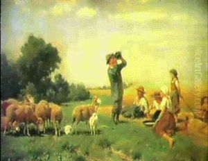 The Midday Rest by Adolf Ernst Meissner