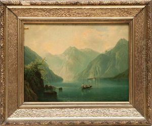 Ruderer Auf Dem Bergsee