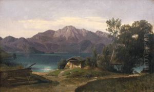 Gebirgslandschaft Mit Bergsee