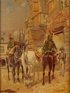 La Halte Des Cavaliers by Jean-Louis-Ernest Meissonier