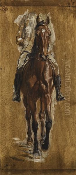 Study Of A Horse And Rider - view 1