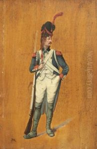Sentinelle Fumant Sa Pipe by Jean-Louis-Ernest Meissonier