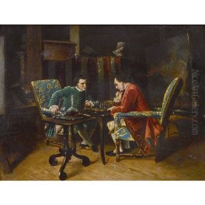 Das Schachspiel by Jean-Louis-Ernest Meissonier