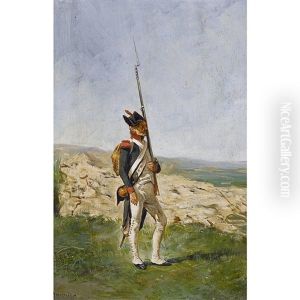 Grenadier In Der Landschaft by Jean-Louis-Ernest Meissonier