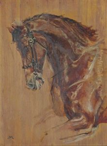 Study Of A Horse by Jean-Louis-Ernest Meissonier