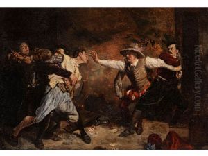 Auseinandersetzung Nach Dem Kartenspiel by Jean-Louis-Ernest Meissonier