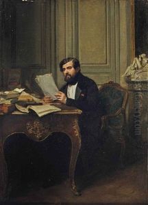 Portrait De Louis De Chevigne by Jean-Louis-Ernest Meissonier