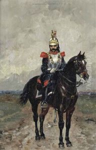 A French Cuirassier by Jean-Louis-Ernest Meissonier