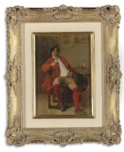 A Gentleman Smoking In In Interior by Jean-Louis-Ernest Meissonier