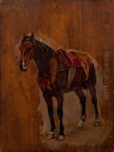 Etude De Cheval Selle (study For Arrivee Au Chateau) - view 1