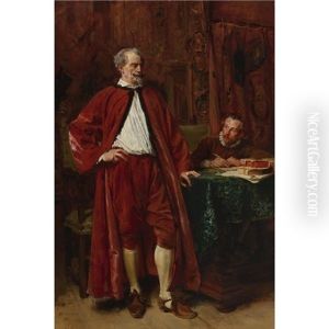 Diderot And His Scribe by Jean-Louis-Ernest Meissonier