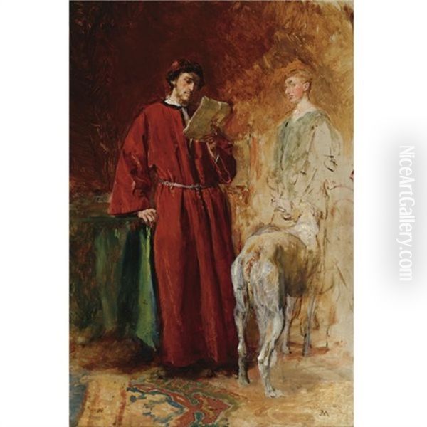 The Artist's Son With Edouard Detaille (sketch) - view 1