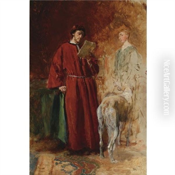Sketch Of The Artist's Son With Edouard Detaille - view 1