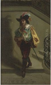 A Cavalier In Contemplation by Jean-Louis-Ernest Meissonier