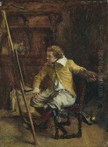Maler An Der Staffelei by Jean-Louis-Ernest Meissonier