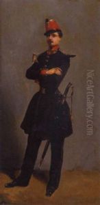 A Portrait Of A French Military Officer by Jean-Louis-Ernest Meissonier