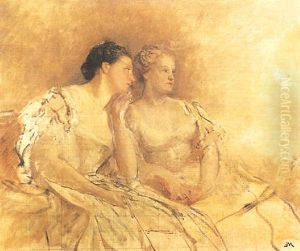 Les Deux Soeurs De L'artiste by Jean-Louis-Ernest Meissonier
