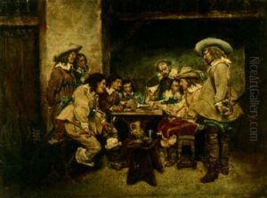 A Game Of Cards by Jean-Louis-Ernest Meissonier