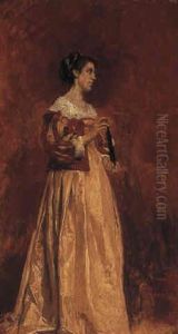 A Portrait Of A Young Lady by Jean-Louis-Ernest Meissonier