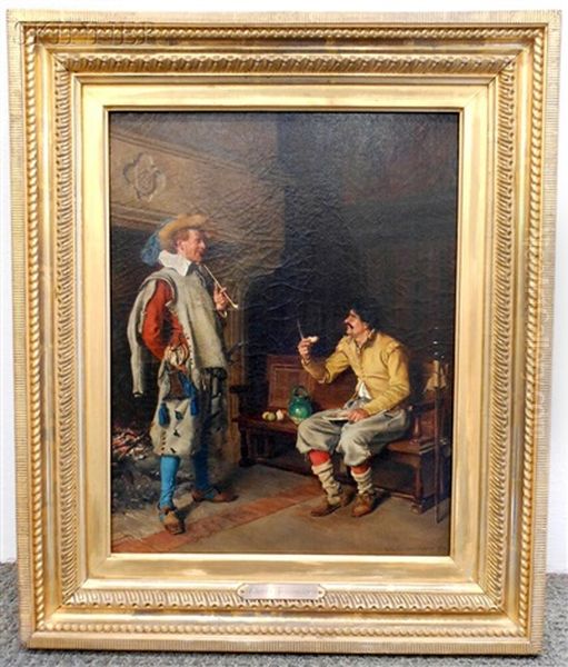 Two Cavaliers Relaxing In A Tavern - view 1