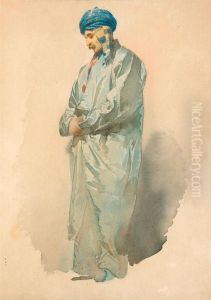 Gegenstucke: Standbilder Eines Paares. by Giuseppe Bertini
