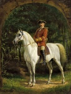 Berittener Jagdhornblaser by Ernst Meister