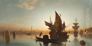 Ansicht Auf Venedig In Der Abendsonne Ansicht Auf Venedig In Der Abendsonne