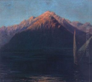 Sunset Over Lake Leman by Prince Abdul Mejid