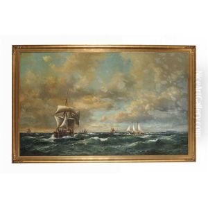 Shipping Off Heligoland by Daniel Hermann Anton Melbye