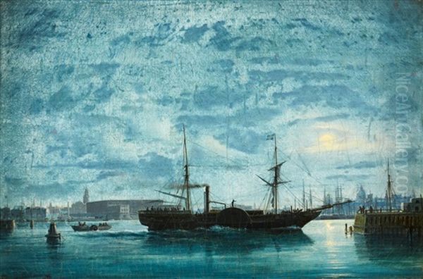 View Over Stockholm In Moonlight - view 1