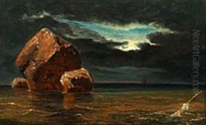 Moonlight Over The Sea by Daniel Hermann Anton Melbye