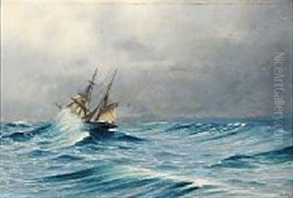 A Ship In Rough Seas - view 1