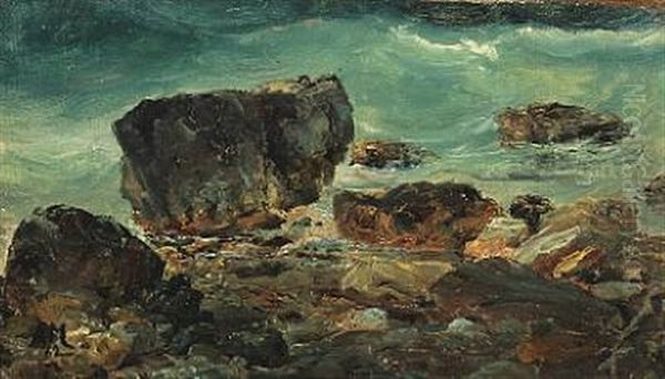 Coastal Scene With Larger Rocks - view 1