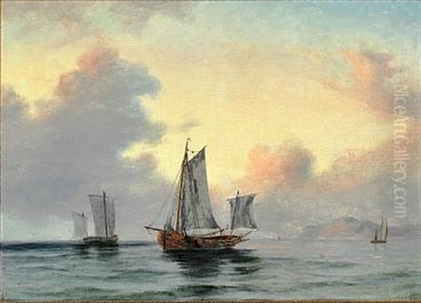 Fishing Wessels Off The Coast - view 1