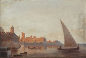 Coastal Scene From Southern Europe by Daniel Hermann Anton Melbye